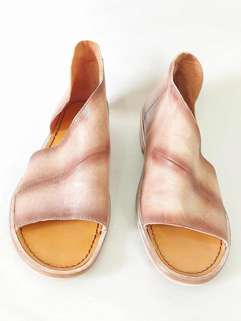 Free People Distressed Festival Open Toe Cut-out Mont Blanc Sandals Size 37 EU - Picture 4 of 7